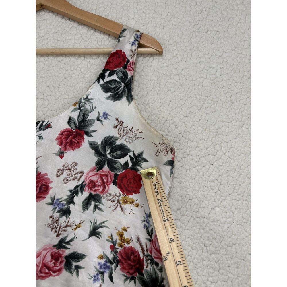 Vtg Feruccio Satin Floral Chemise Night Gown Slip Mini Dress Lingerie‎ Size M - Picture 6 of 8